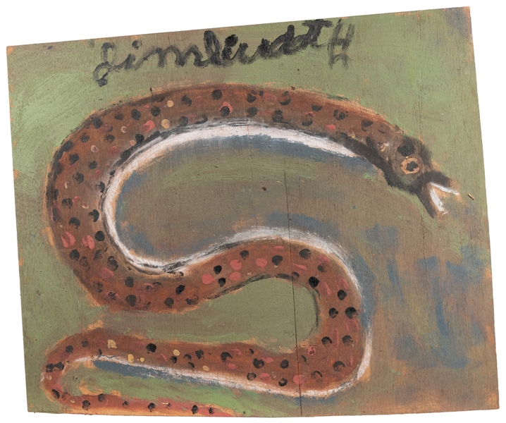  SUDDUTH, Jimmy Lee (American, 1910-2007). Snake. Not dated....