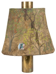  WOOLF, Bill (American, b. 1927). Untitled Painted Lampshade...