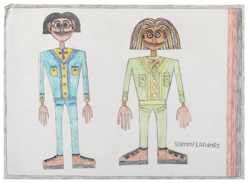  LANDERS, Sammy (American, b. 1957). Outsider Art Figures. N...