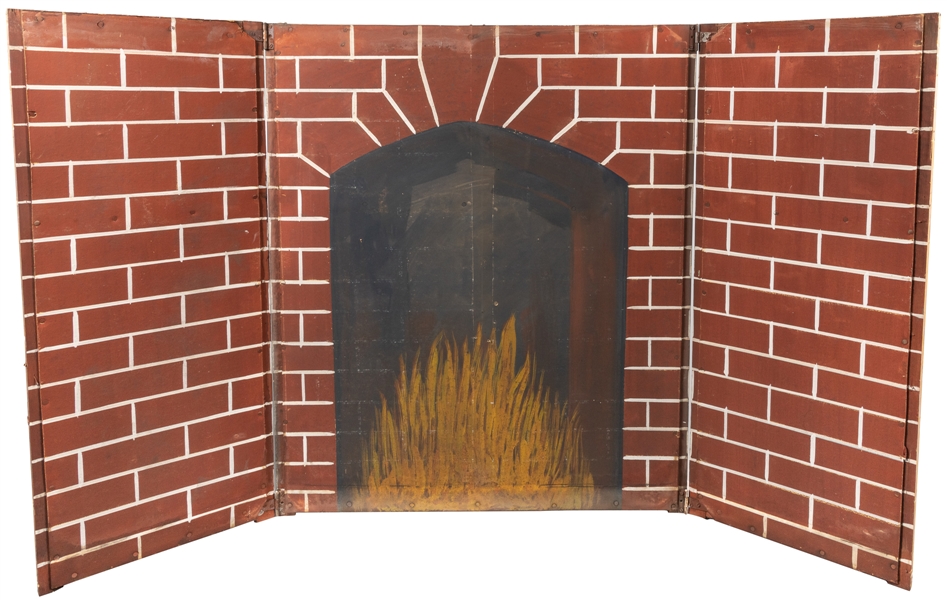  [FOLK ART]. (American, 20th century). Brick Fireplace Foldi...