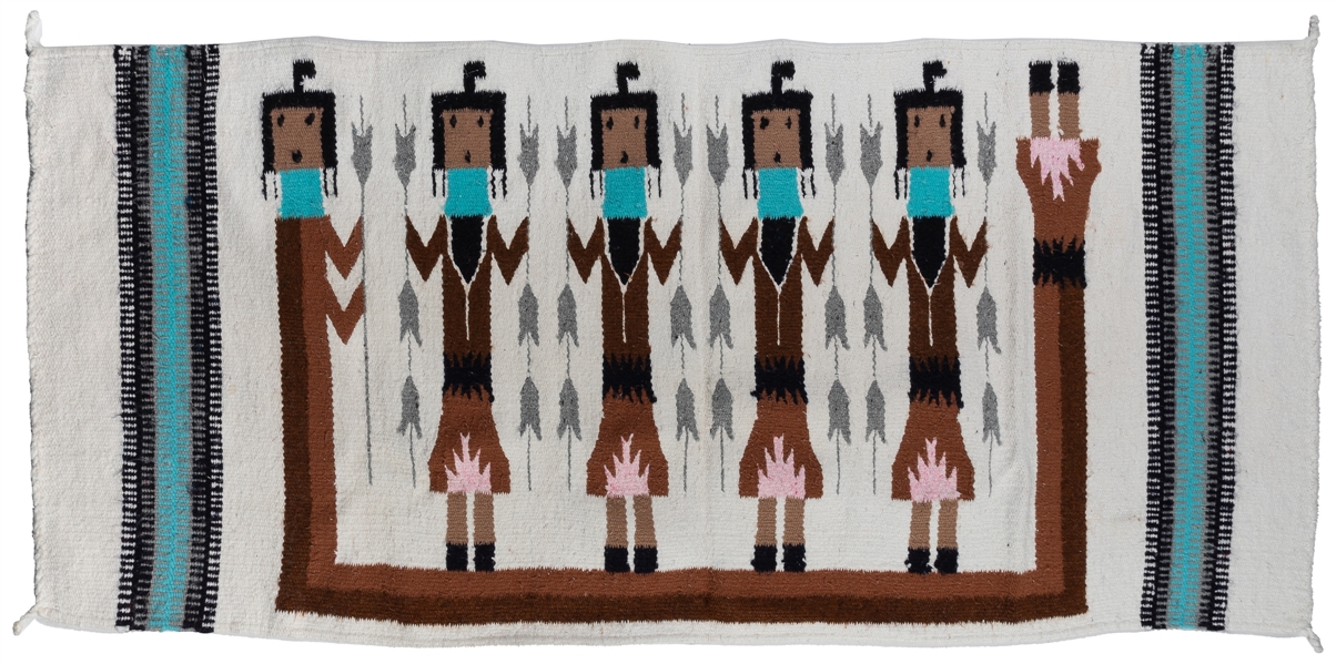  [ETHNOGRAPHIC]. Navajo Rug. (Native American, 20th century)...