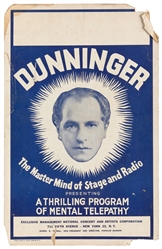  DUNNINGER, Joseph (1892 – 1975). Group of posters and books...