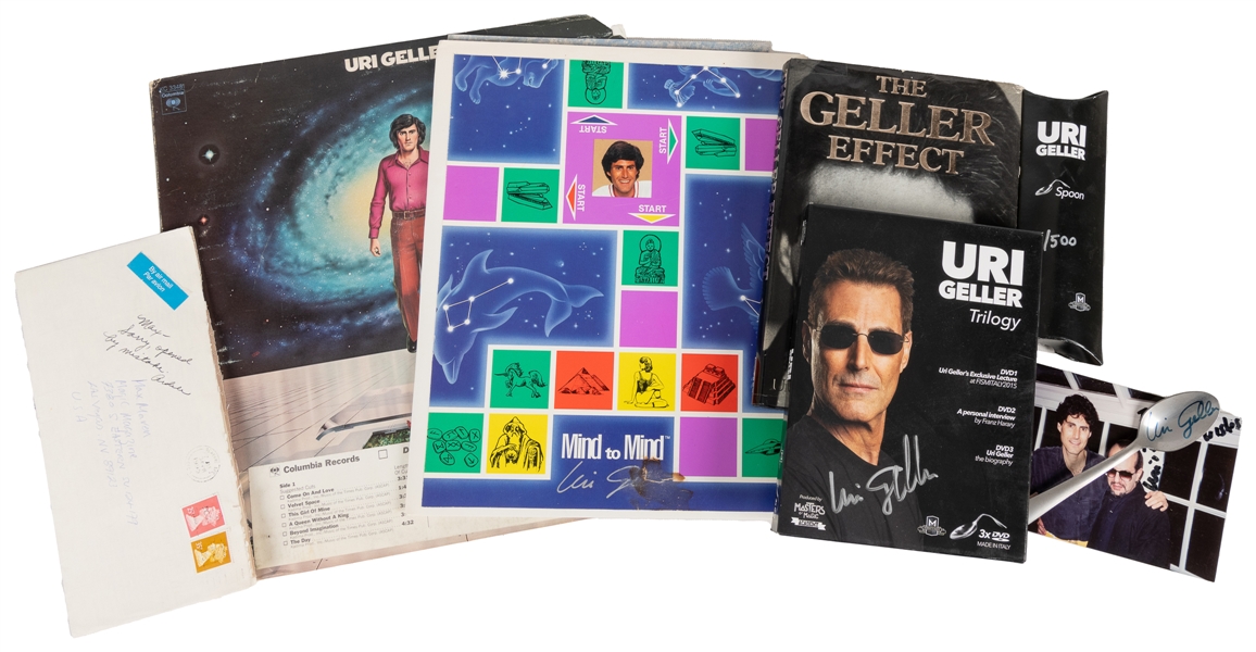  GELLER, Uri (b. 1946). Group of 6 pieces of memorabilia. In...