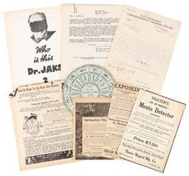  [MIND-READERS]. Collection of ephemera on various mind-read...