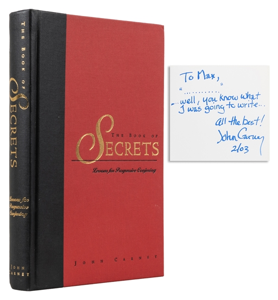  CARNEY, John (b. 1958). The Book of Secrets. [Los Angeles]:...