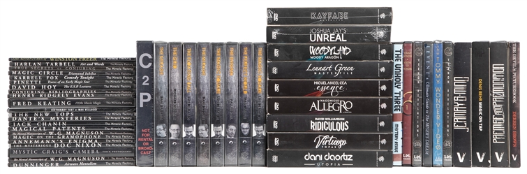  [DVDs]. Lot of over 40 magic DVDs. Approximately 45 single ...