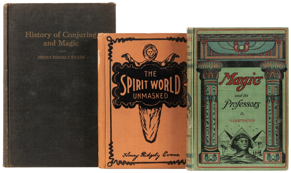  EVANS, Henry Ridgley (1861 – 1949). Group of 3 magic books....