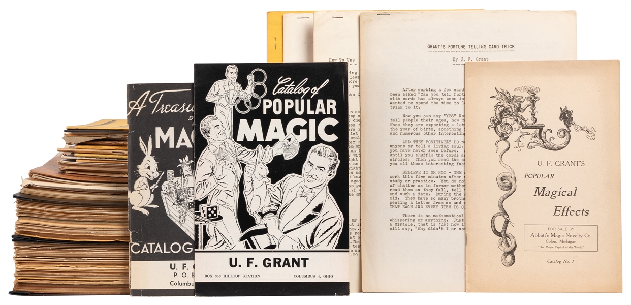  GRANT, U.F. Group of U.F. Grant publications. Circa 1930s-5...