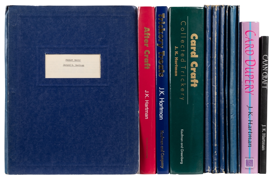  HARTMANN, J.K. (b. 1933). Group of 12 books and booklets. I...