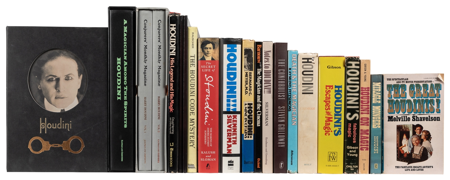  [HOUDINI]. Group of over 20 books on the life and magic of ...