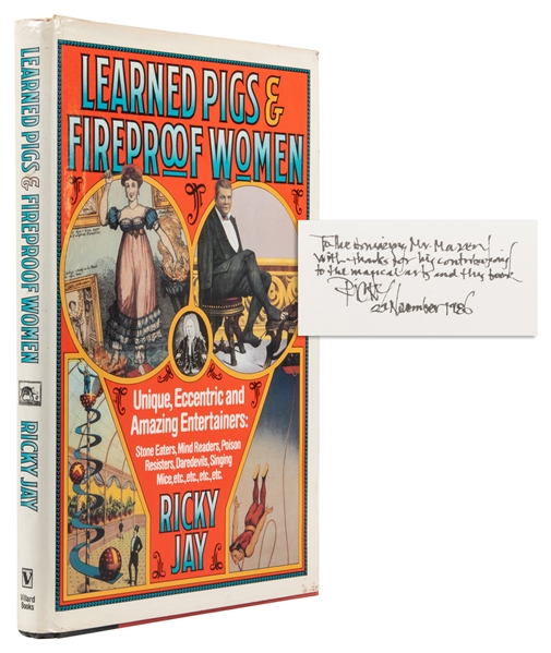  JAY, Ricky (1946 – 2018). Learned Pigs & Fireproof Women. N...