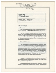  Swipe. Jon Racherbaumer. N# (Mar. 1991) – N7 (Dec. 1992). Q...