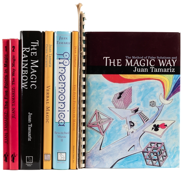  TAMARIZ, Juan (b. 1942). Group of 8 magic books and booklet...