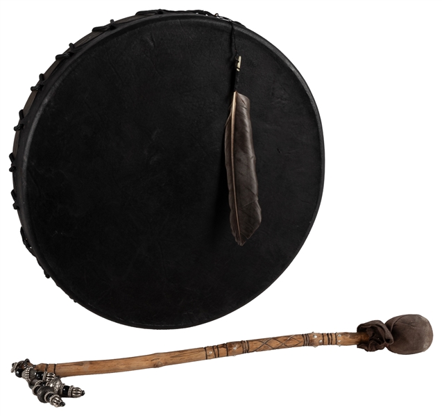  [MAVEN, Max (1950 – 2022]. Shaman drum owned by Max Maven, ...