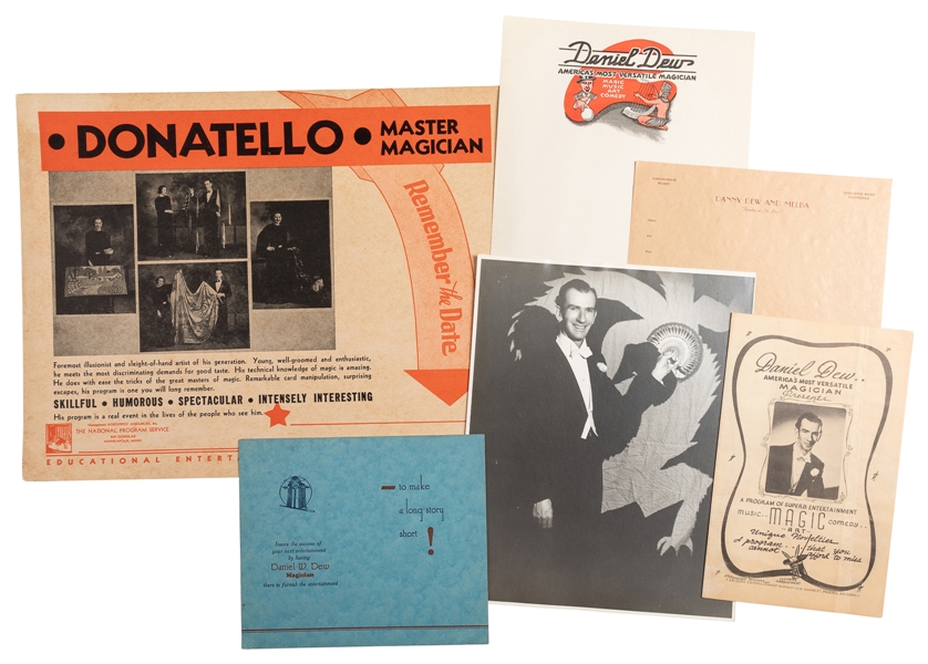  DEW, Danny (1906 – 96). Group of Danny Dew Ephemera. 1930s ...