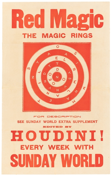  HOUDINI, Harry (Erik Weisz, 1874 – 1926). Red Magic / The M...