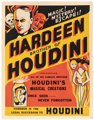  HARDEEN (Theodore Weisz, 1876–1945). Hardeen Brother of Hou...