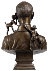  KELLAR, Harry (1849–1922). Bronze Bust of Kellar. Glendale,...