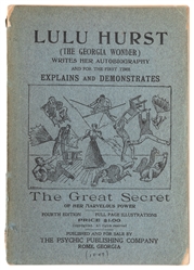  HURST, Lulu (1869 – 1950). Lulu Hurst (The Georgia Wonder) ...