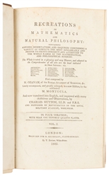  [OZANAM, Jacques]. HUTTON, Charles (1737 – 1823). Recreatio...