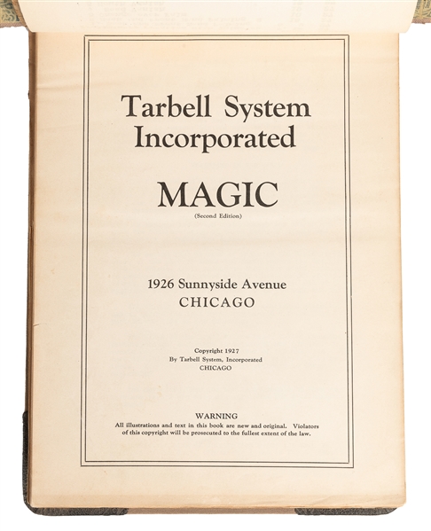  TARBELL, Harlan (1890-1960). The Tarbell Course in Magic. C...