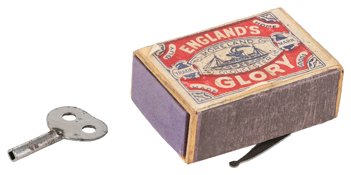  Jumping Matchbox. [London: Jon Martin?], ca. 1940s. Novelty...