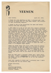  VERNON, Dai (1894–1992). Typed Letter from Dai Vernon to Go...