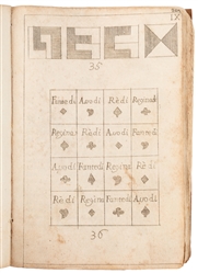  ALBERTI, Giuseppe Antonio (1712-1768). I Giochi Numerici Fa...