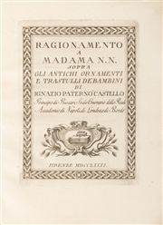  CASTELLO, Ignazio Paterno (1722-1786). Ragionamento A Madam...