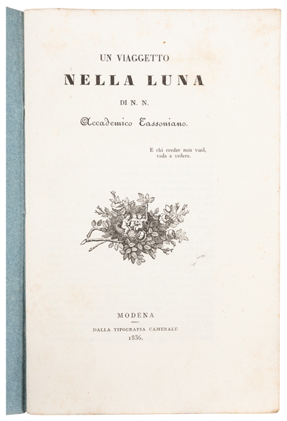  [ITALIAN SCIENCE FICTION]. [VERATTI, Bartolomeo (1809-1889)...