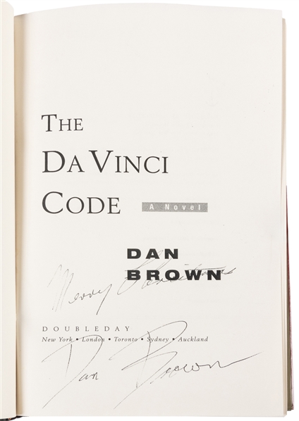  BROWN, Dan (b. 1964). The Da Vinci Code. New York: Doubleda...