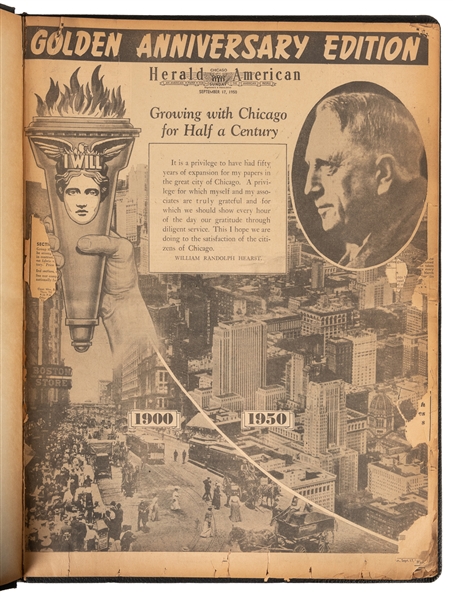  [CHICAGO – NEWSPAPERS]. Golden Anniversary. Chicago Herald ...