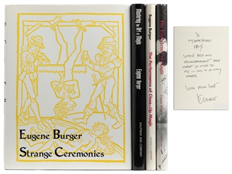  BURGER, Eugene (1939 – 2017). Four volumes by Burger, one i...