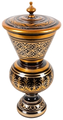 Rice Vase. Bombay: D.A. Tayade, ca. 1970. Handsome turned w...