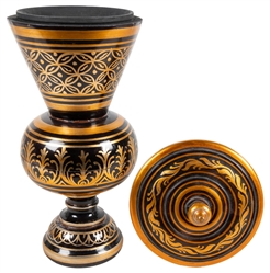 Rice Vase. Bombay: D.A. Tayade, ca. 1970. Handsome turned w...