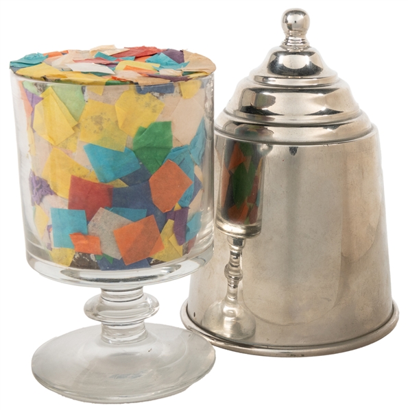 Bran Glass or Confetti to Goldfish. Circa 1900. Confetti is...