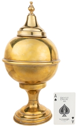 Giant Handkerchief Burning Globe. Circa 1910. Brass globe w...