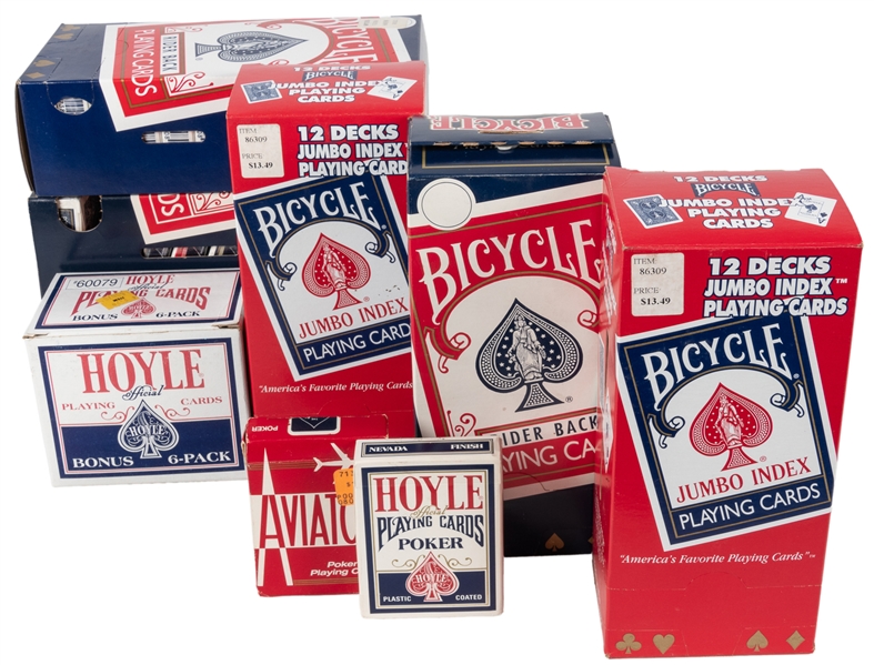 [PLAYING CARDS]. Group of sealed Bicycle and Hoyle Playing ...