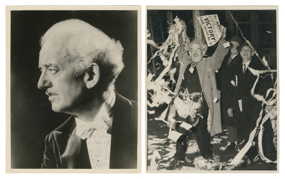 BLACKSTONE, Harry (1885 – 1965). Two photographs, one signe...