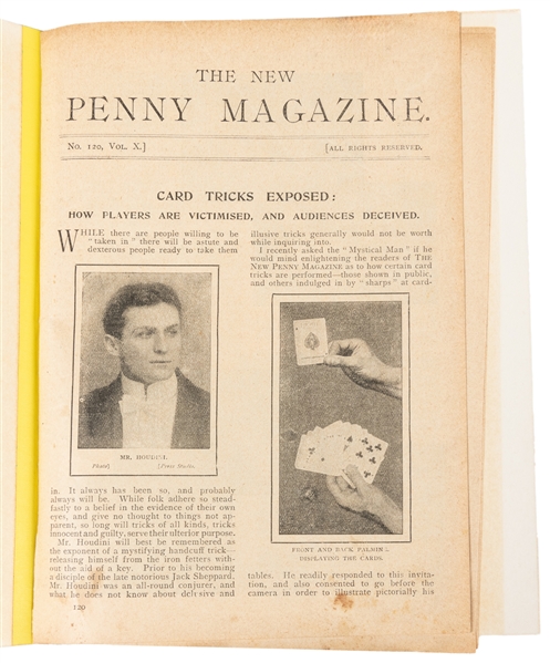 [HOUDINI, Harry]. The New Penny Magazine. No. 120, Vol. X. ...