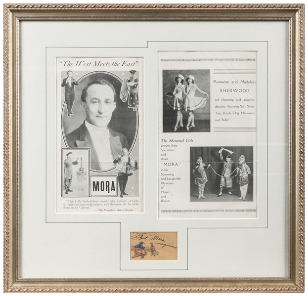 MORA, Silent (Louis McCord, 1884 - 1972). Signed Ephemera D...