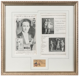 MORA, Silent (Louis McCord, 1884 - 1972). Signed Ephemera D...