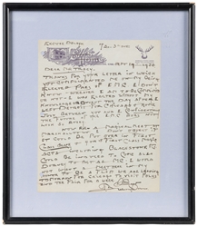DOWNS, T. Nelson (1867 - 1938). Signed Handwritten Letter. ...