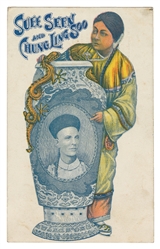 Suee Seen and Chung Ling Soo Postcard. 1900s. Color lithogr...
