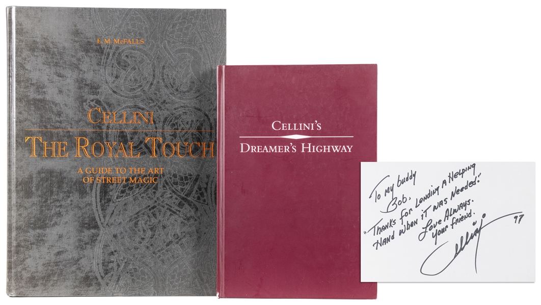 [CELLINI]. Two Books. Including Dreamers Highway. Richard ...