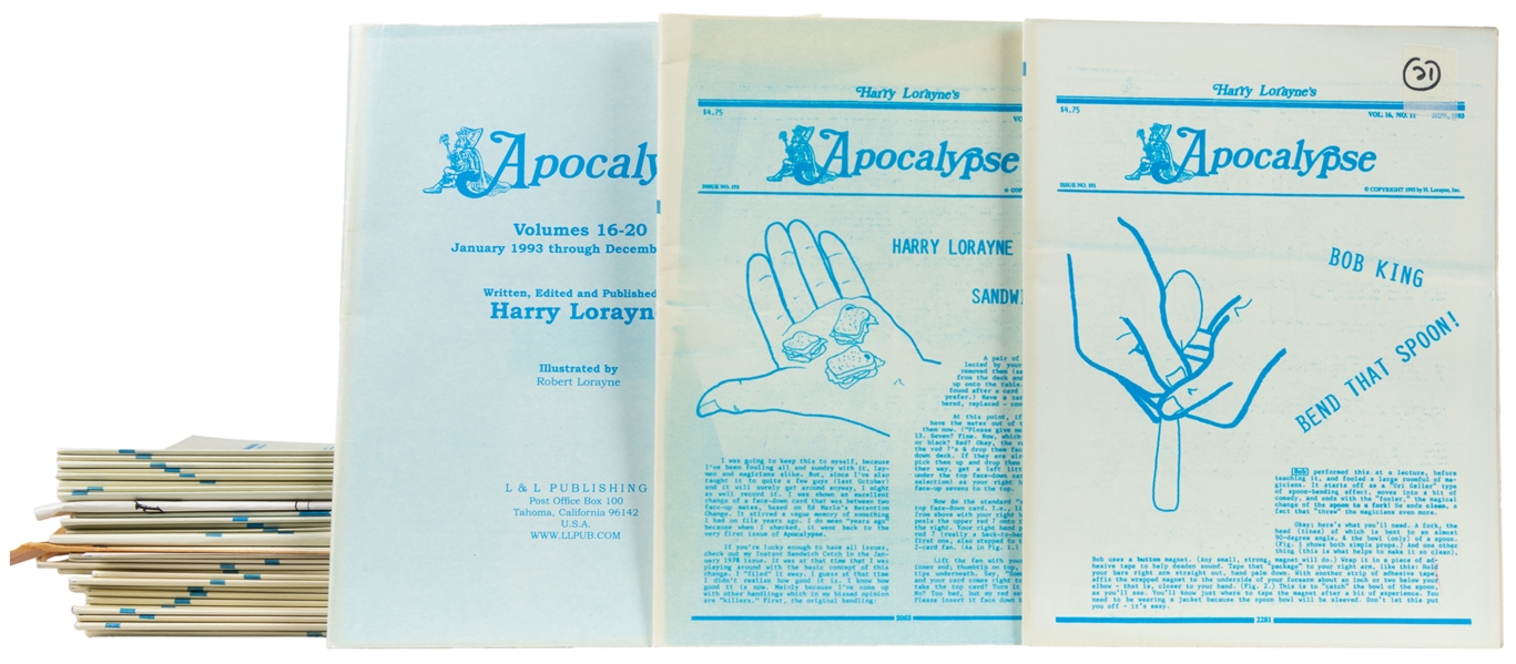 LORAYNE, Harry. Apocalypse Manuscripts and Ephemera. Tahoma...