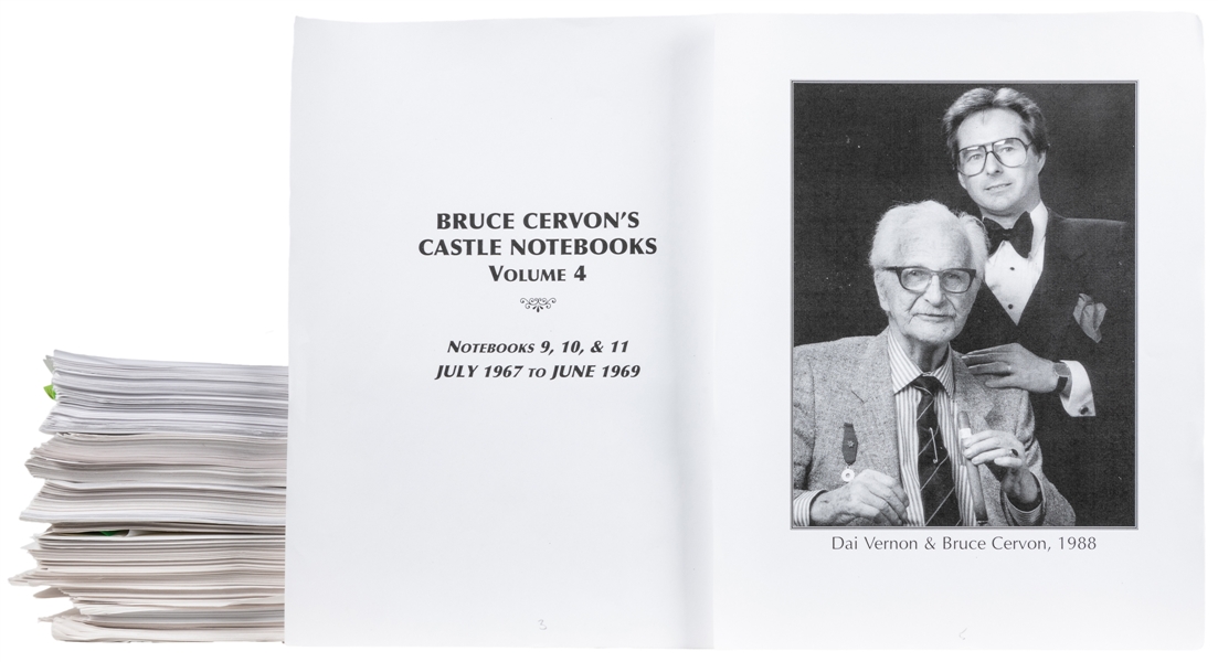 CERVON, Bruce (1941 - 2007). Bruce Cervons Castle Notebook...