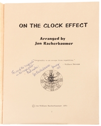 RACHERBAUMER, Jon (1940 - 2024). Three Hardcovers and Five ...