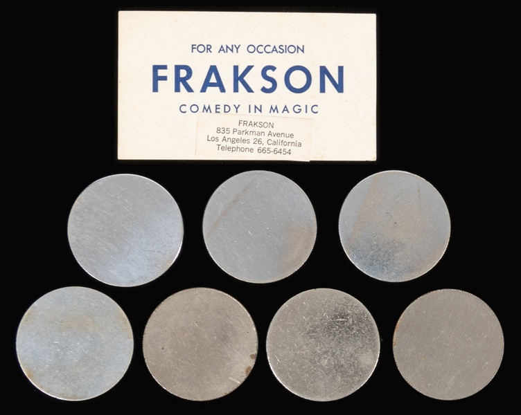 FRAKSON, Jose (1891 – 1981). Group of seven metal coins ow…