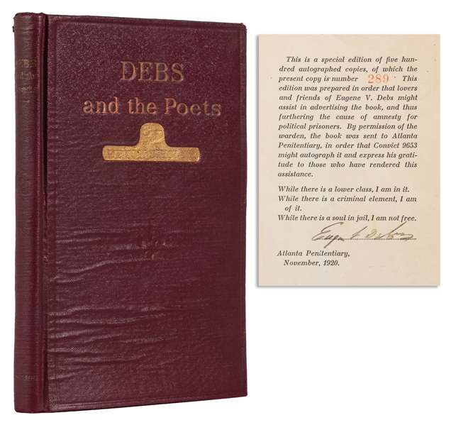  [DEBS, Eugene (1855-1926), subject]. Debs and the Poets. Ed...